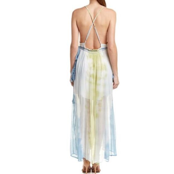 Gypsy 05 Tie Dyed Grecian Casual Maxi Dress Sheer with Lining - Picture 7 of 13